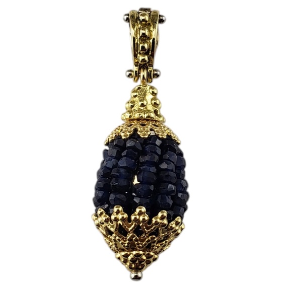 18 Karat Yellow Gold and Sapphire Pendant Enhancer #20325 - Picture 4 of 8